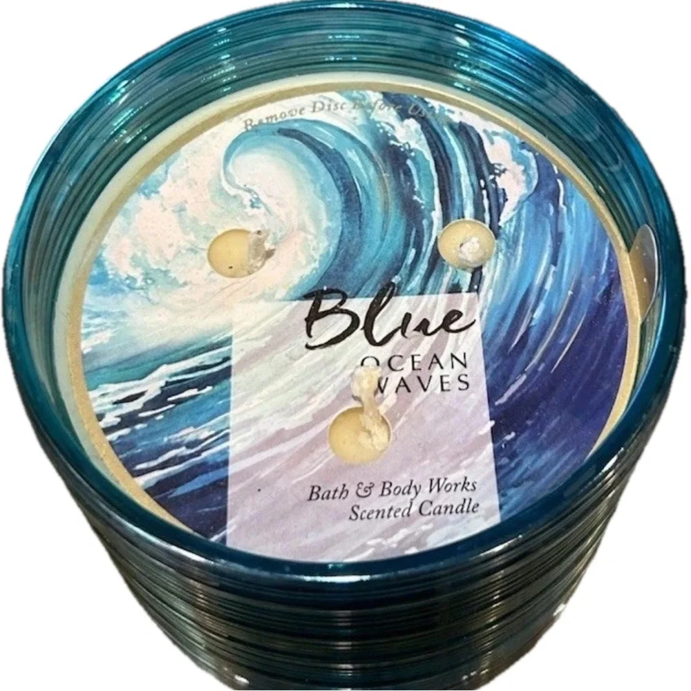 Bath & Body Works‎ Blue Ocean Waves Candle Rare HTF Discontinued Scent